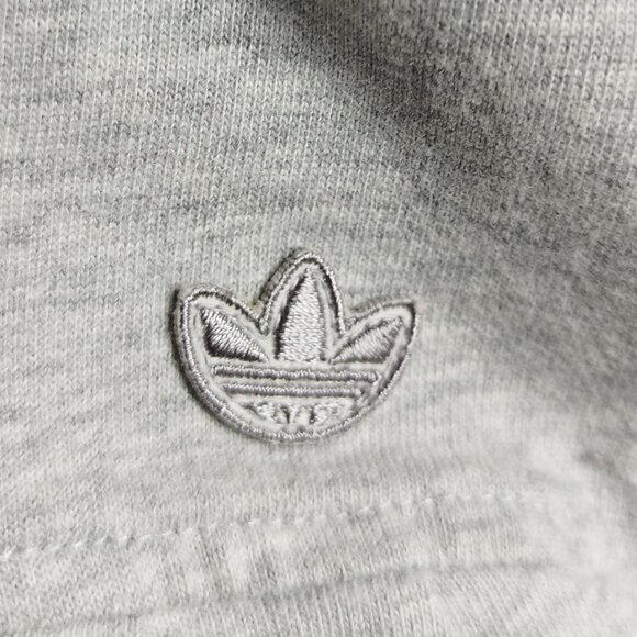 Adidas Originals Youth XS Track Jacket - Heather Gray Zip-Up with Trefoil Logo - Picture 3 of 6